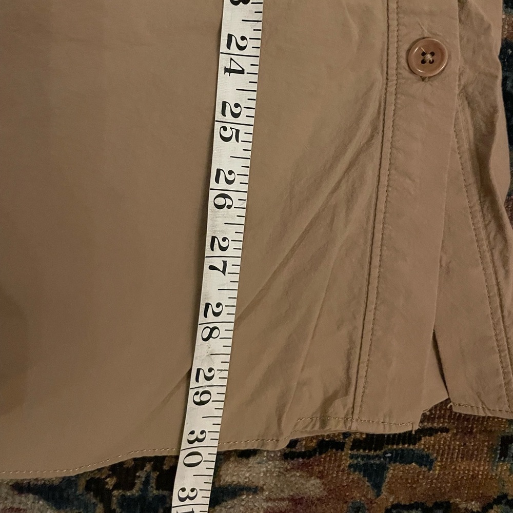 MADEWELL signature poplin side-button midi skirt/ size xxs/ seed khaki color - Picture 7 of 7